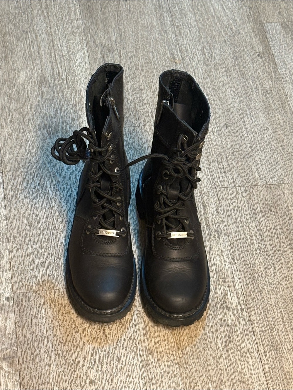HARLEY DAVIDSON BLACK MOTO BOOTS WOMENS SIZE 7